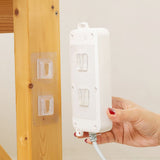 5 Pcs Wall Mounted Holder Strong Adhesive Hanger Punch Free Hanging Hook for Home Bathroom - Top-Down View