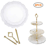 6pcs/set 3 Tier Cake Stand Silicone Resin Tray Molds DIY Irregular Mold Home Decoration Craft