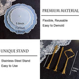 6pcs/set 3 Tier Cake Stand Silicone Resin Tray Molds DIY Irregular Mold Home Decoration Craft - Extra Image