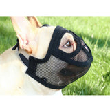 Dog Muzzles Adjustable Breathable Mesh Bulldog Muzzle for Dog Anti Biting Chewing Barking - Top-Down View