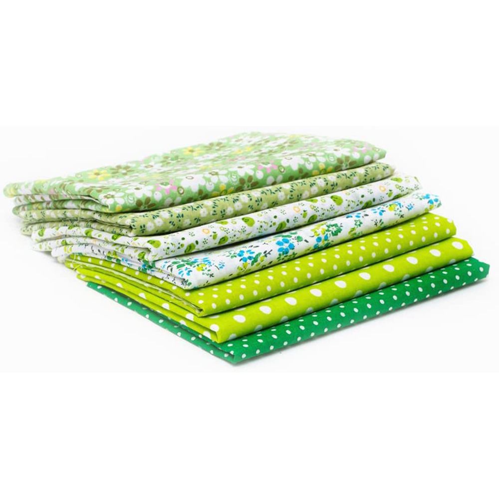 7Pcs Assorted Fat Quarter Bundle Quilt Quilting Cotton Fabric Sewing DIY Set