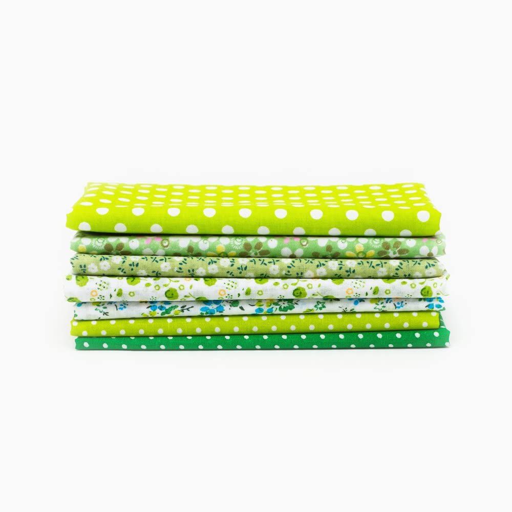 7Pcs Assorted Fat Quarter Bundle Quilt Quilting Cotton Fabric Sewing DIY Set