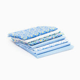 7Pcs Assorted Fat Quarter Bundle Quilt Quilting Cotton Fabric Sewing DIY Set - Rear View