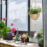 Natural Hanging Seagrass Plant Baskets Dural Layer Flower Planting Basket Holder Garden Decor - Extra Image