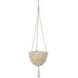 Natural Hanging Seagrass Plant Baskets Dural Layer Flower Planting Basket Holder Garden Decor - Front View