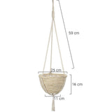 Natural Hanging Seagrass Plant Baskets Dural Layer Flower Planting Basket Holder Garden Decor