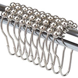 12PCS Antirust Double Glide Shower Curtain Hooks for Bathroom Shower Rods Curtains