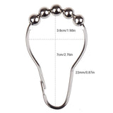 12PCS Antirust Double Glide Shower Curtain Hooks for Bathroom Shower Rods Curtains