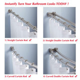 12PCS Antirust Double Glide Shower Curtain Hooks for Bathroom Shower Rods Curtains