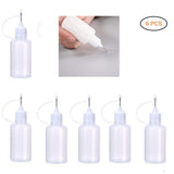 6Pcs 30ml Needle Tip Glue Bottle DIY Paper Art Quilling Tool Bottle Needle Bottle Applicator