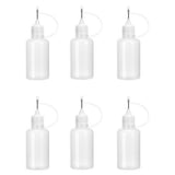 6Pcs 30ml Needle Tip Glue Bottle DIY Paper Art Quilling Tool Bottle Needle Bottle Applicator - Side View