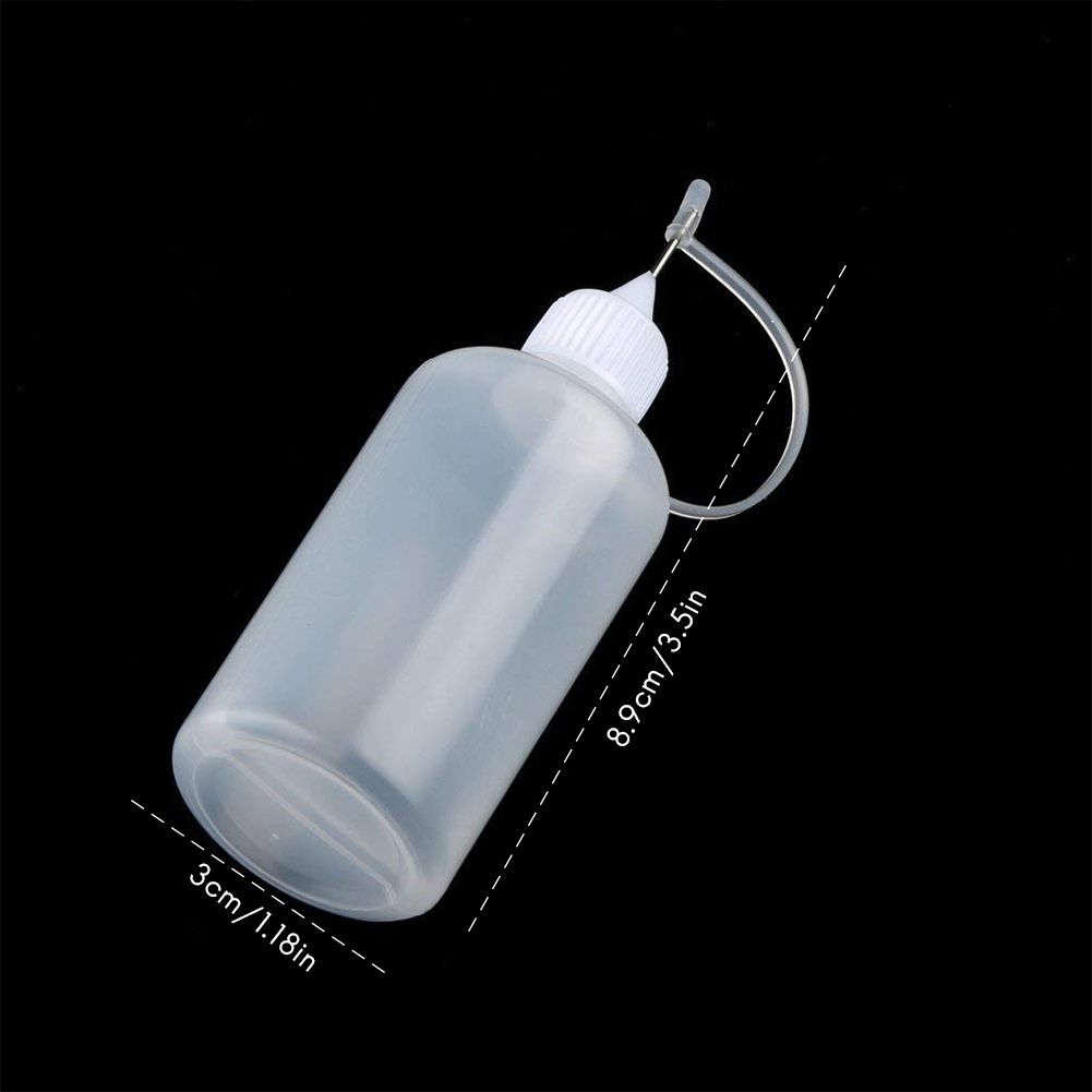 6Pcs 30ml Needle Tip Glue Bottle DIY Paper Art Quilling Tool Bottle Needle Bottle Applicator
