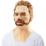 Halloween Latex Young Man Face Cover Headgear for Masquerade Halloween Headgear Prop - Side View