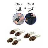 6Pcs Zip Slider Instant Repair Kit Replacement Zipper Pull Kit for Bags Jackets Luggage Backpacks
