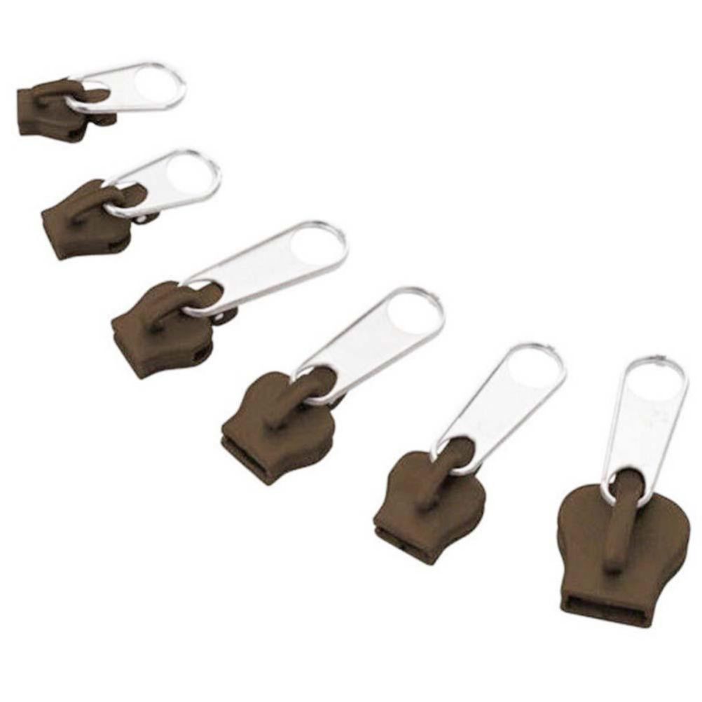 6Pcs Zip Slider Instant Repair Kit Replacement Zipper Pull Kit for Bags Jackets Luggage Backpacks