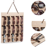 Hanging Sunglasses Organizer Wall Mounted 15 Slots Glasses Storage Organizer Holder