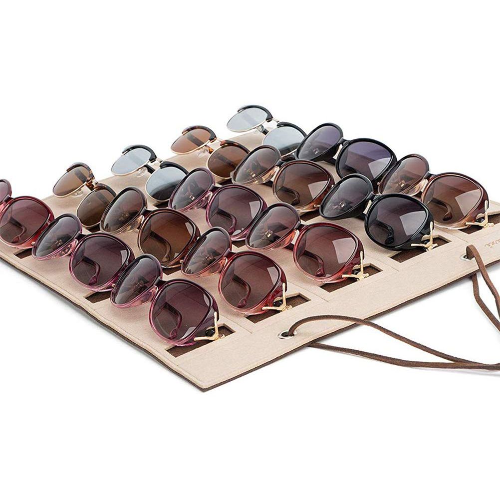 Hanging Sunglasses Organizer Wall Mounted 15 Slots Glasses Storage Organizer Holder