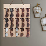 Hanging Sunglasses Organizer Wall Mounted 15 Slots Glasses Storage Organizer Holder