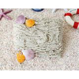 Decorative Fishing Net Wall Decor with Seashells Nautical Style Wall Hangings Ornament - Close-Up Angle