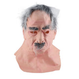 Halloween Latex Old Man Face Cover Elder Old Man Headgear for Masquerade Halloween Headgear Prop