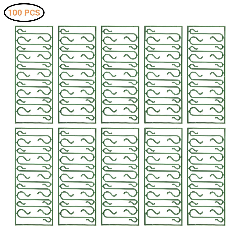 100Pcs Reusable Plastic Christmas Ornament Hooks Mini Hooks S Shaped Hangers for Xmas Home Decoration