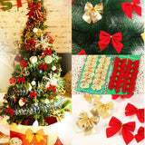 36Pcs/Set Christmas Bows Mini Decorative Bows Ribbon Bows Decoration