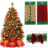 36Pcs/Set Christmas Bows Mini Decorative Bows Ribbon Bows Decoration - Extra Image