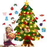 Felt Christmas Tree DIY Soft Christmas Tree with Ornaments and String Light