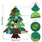 Felt Christmas Tree DIY Soft Christmas Tree with Ornaments and String Light