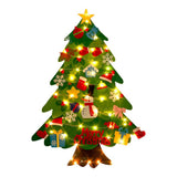 Felt Christmas Tree DIY Soft Christmas Tree with Ornaments and String Light