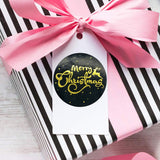 500Pcs/Roll 3.8cm Christmas Stickers Round Envelope Gift Cards Package Labels - Front View