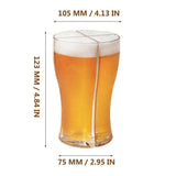 4 in 1 Acrylic Beer Mug 4PCS Beer Mug Party Holiday Birthday Supplies Drink Beer Mug - Top-Down View
