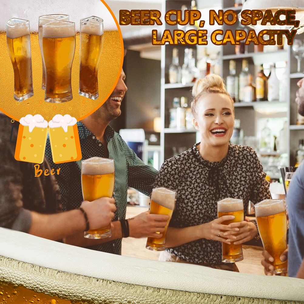 4 in 1 Acrylic Beer Mug 4PCS Beer Mug Party Holiday Birthday Supplies Drink Beer Mug