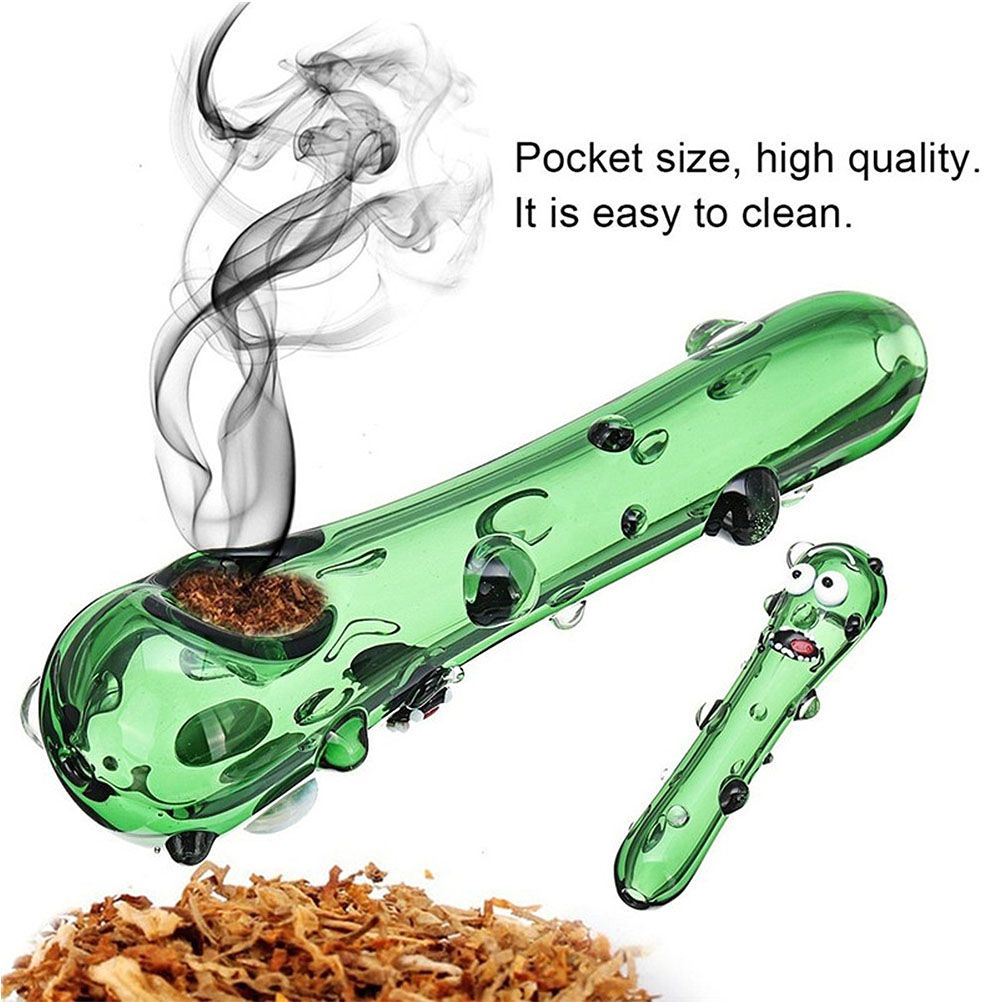 Cucumber Shape Design Glasses Pipe Party Funny Smoking Filter Tool