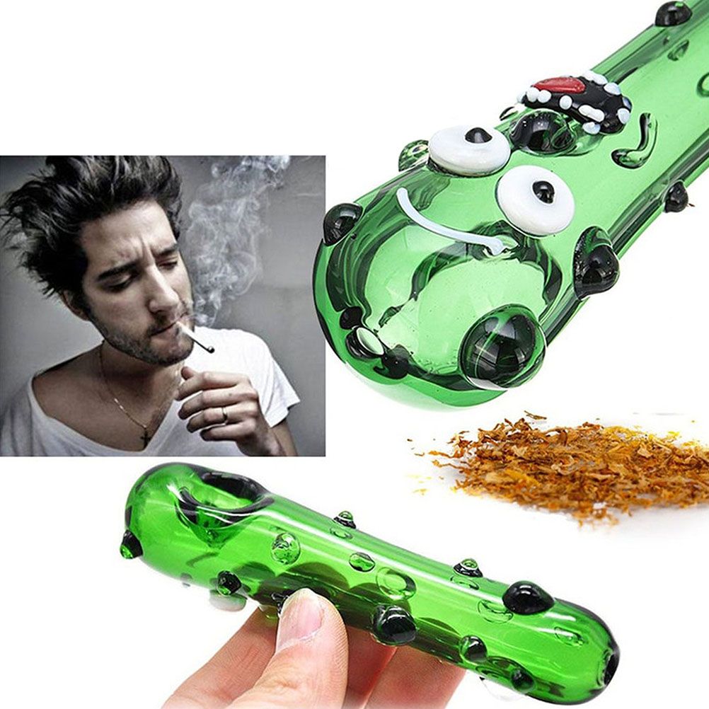 Cucumber Shape Design Glasses Pipe Party Funny Smoking Filter Tool