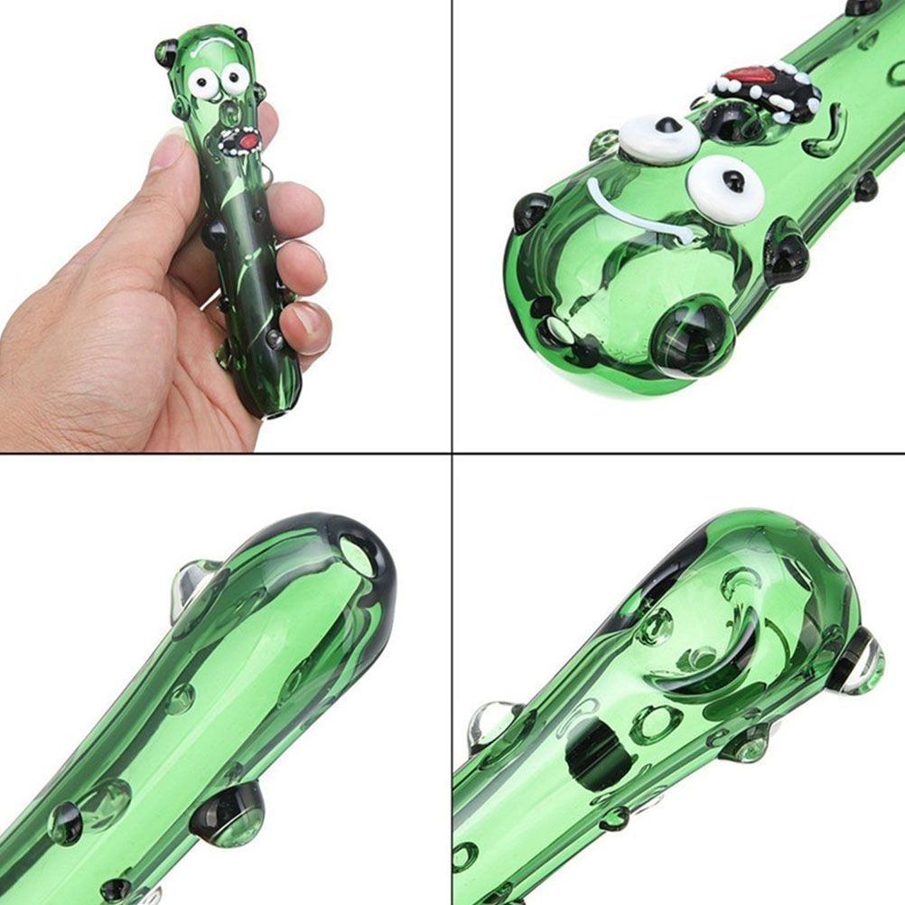 Cucumber Shape Design Glasses Pipe Party Funny Smoking Filter Tool