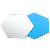 24Pcs Hexagon Mirror Sticker Self Adhesive Mosaic Tiles Bathroom Decorative Mirror Stickers