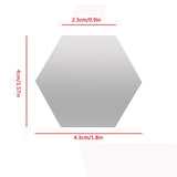 24Pcs Hexagon Mirror Sticker Self Adhesive Mosaic Tiles Bathroom Decorative Mirror Stickers - Extra Image