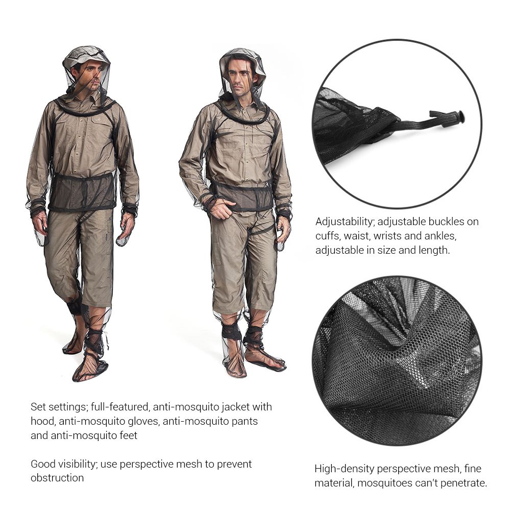 Unisex Ultra Fine Mesh Anti Mosquito Suit for Summer Outdoor Activities