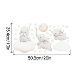 Lovely Label Elephant Wall Stickers for Kids PVC Self Adhesive Wall Stickers Home Wall Decals Decor - Top-Down View