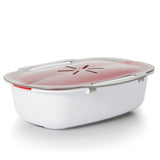 Microwave Cooker Food Container with Removable Basket