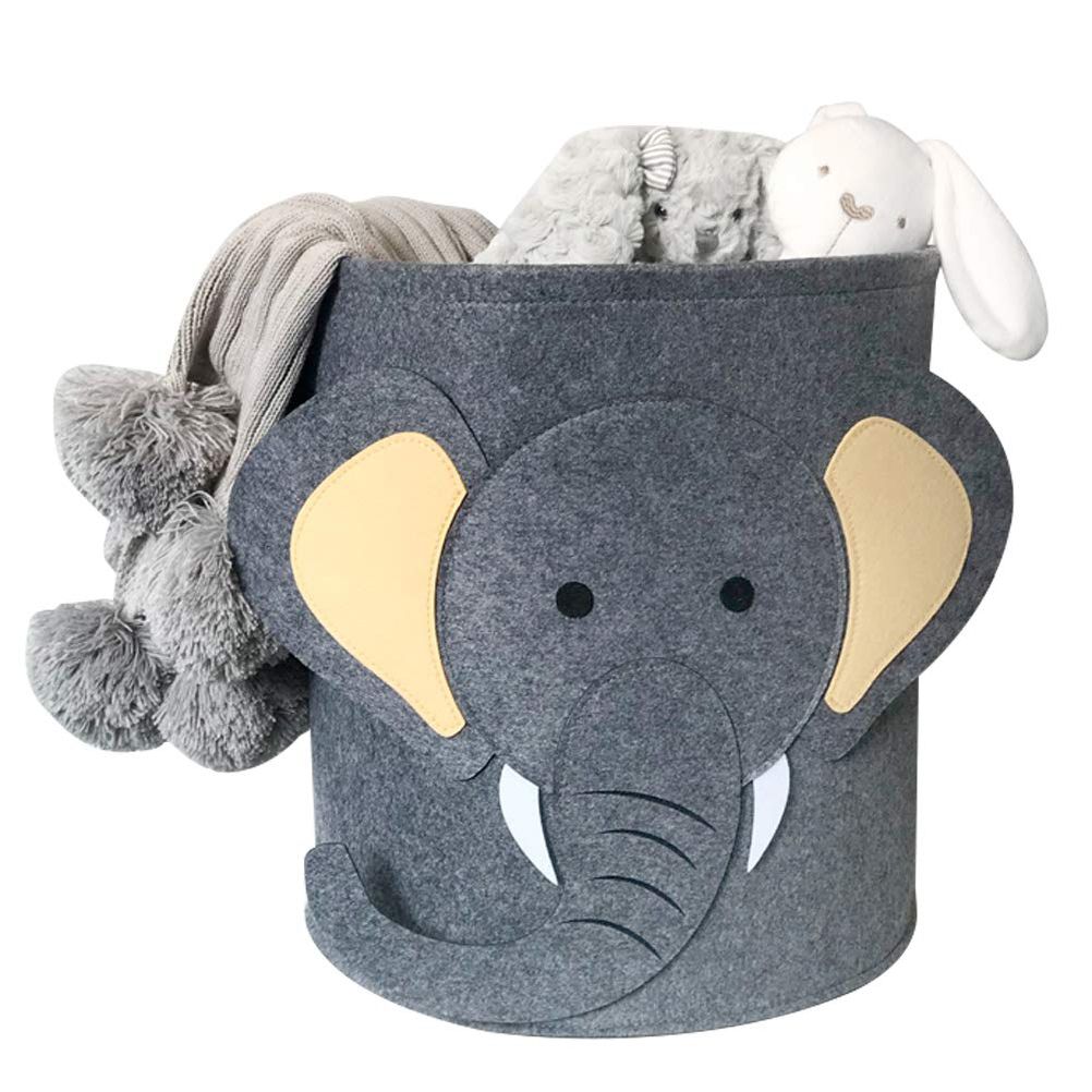 Cartoon Felt Storage Bucket Children's Toys Dirty Clothes Storage Bag Multifunctional Practical Laundry Basket