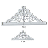 2PCS Crown Biscuit Cutter Set Crown Shape Cupcake Decorating Gumpaste Mould Kitchen Baking Tools for Dough Clay - Front View