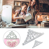 2PCS Crown Biscuit Cutter Set Crown Shape Cupcake Decorating Gumpaste Mould Kitchen Baking Tools for Dough Clay - Side View