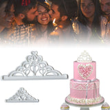 2PCS Crown Biscuit Cutter Set Crown Shape Cupcake Decorating Gumpaste Mould Kitchen Baking Tools for Dough Clay