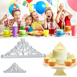 2PCS Crown Biscuit Cutter Set Crown Shape Cupcake Decorating Gumpaste Mould Kitchen Baking Tools for Dough Clay - Close-Up Angle