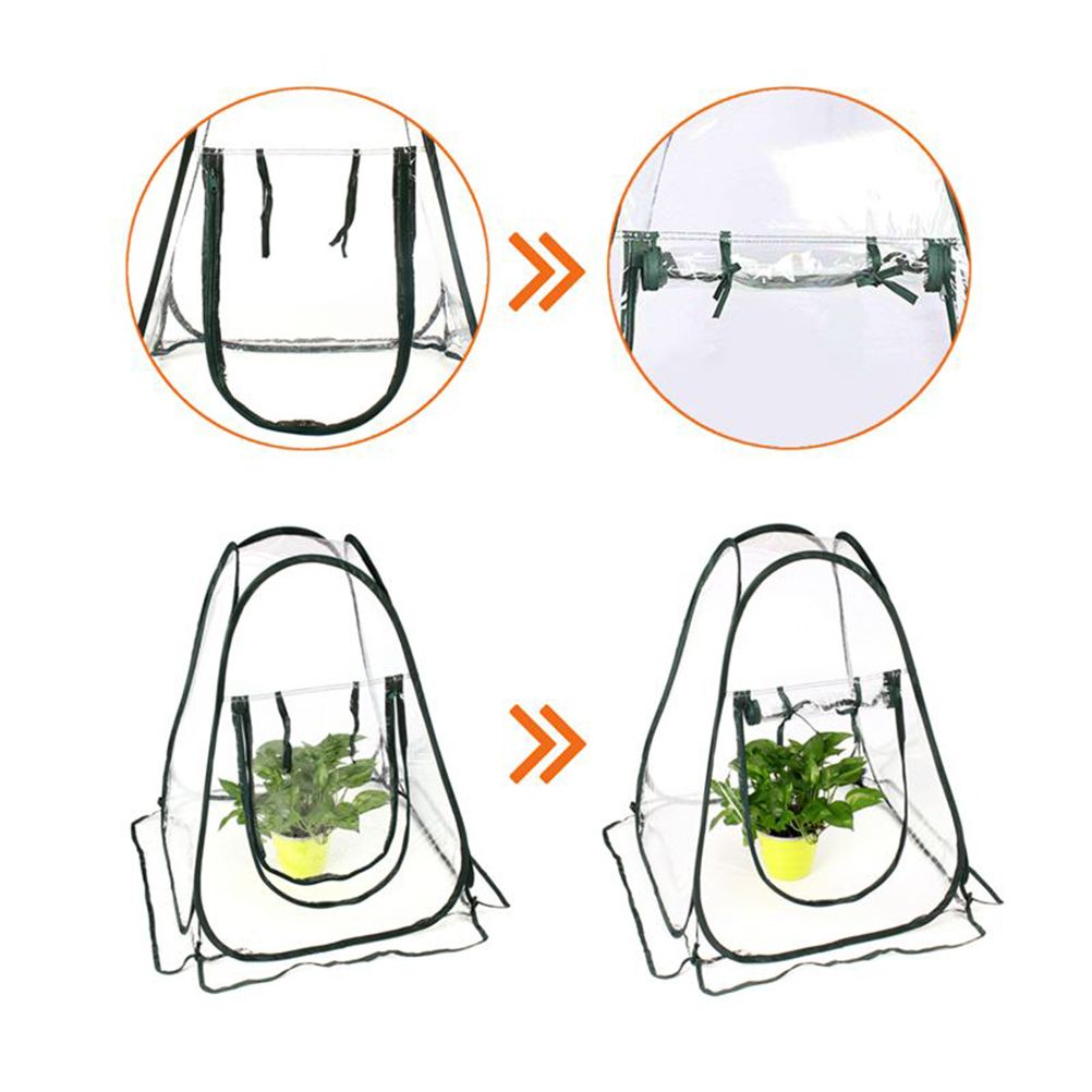 Portable PVC Warm Garden Tier Mini Household Plant Greenhouse Cover Transparent Winter Tent
