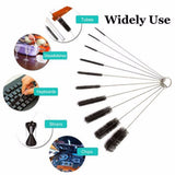 Bottle Cleaning Brush Hardware Tattooing Equipment Tool Brush Multipurpose Durable Stainless Steel Cleaning Brush - 45-Degree Angle