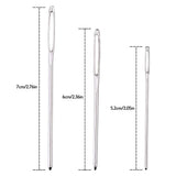 Large Eye Blunt Needles Steel Yarn Knitting Sewing Needles for Leather Projects Houseworking - Top-Down View