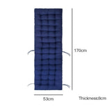 Patio Chaise Lounge Cushions Sun Lounger Cushions Pad Lounge Chair Cushion for Travel Holiday Indoor Outdoor - Top-Down View